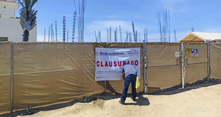 Construcción ilegal en dunas costeras de La Paz, fueron clausuradas por la PROFEPA