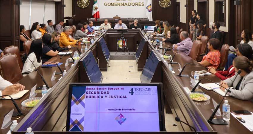 Encabeza Saúl González, sesión del Subcomité Sectorial de Seguridad y Justicia de BCS