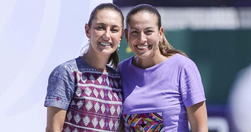 Milena Quiroga recibe respaldo de Claudia Sheinbaum en informe de resultados