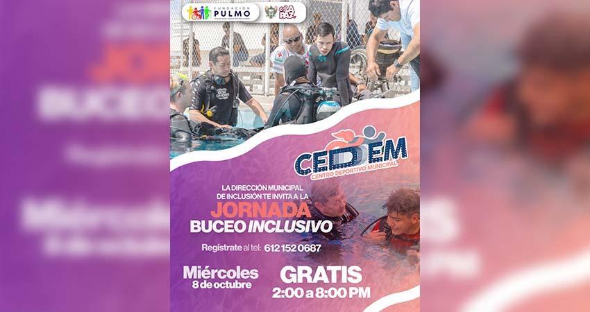 Invitan a la cuarta edición de la Jornada de Buceo Inclusivo en La Paz