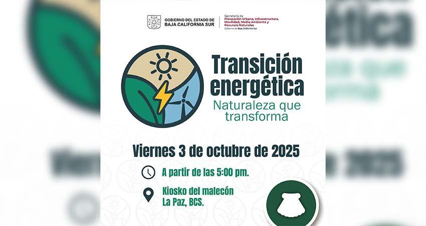 Gobierno de BCS invita a la presentación de la campaña de transición energética