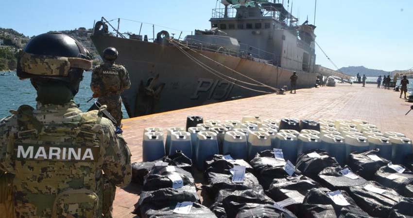 Semar rompe récord de detenciones y aseguramiento de drogas