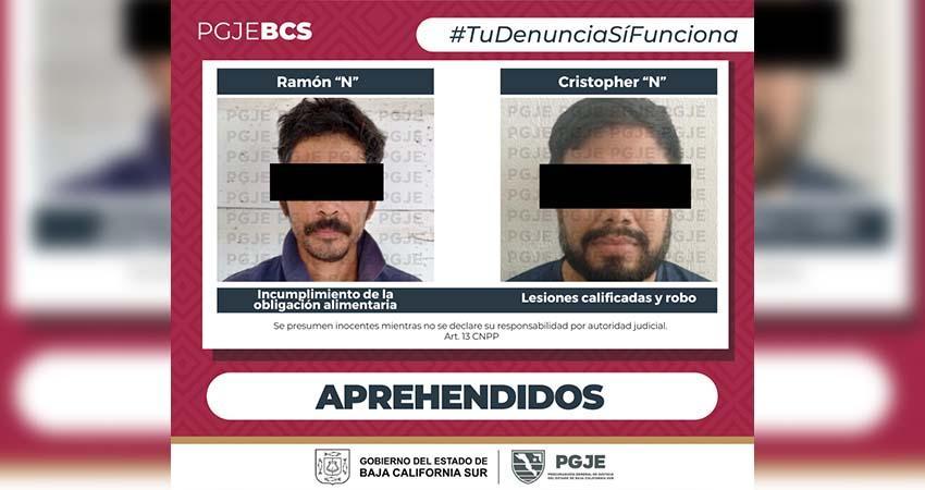 Ejecutan dos órdenes de aprehensión en Mulegé y La Paz por diversos delitos