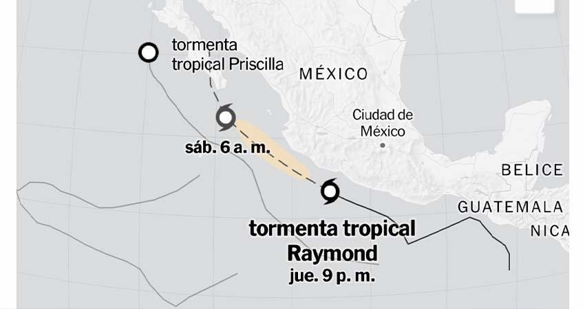 Raymond dejará lluvias, fuertes rachas de viento y oleaje elevado