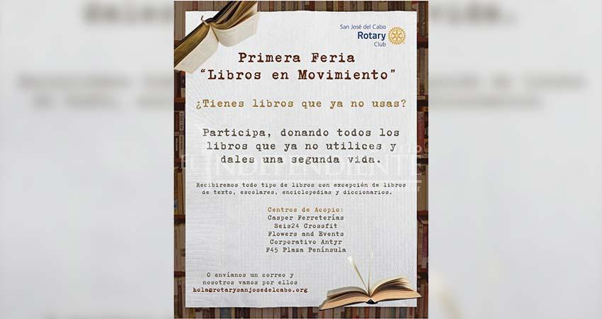 Organiza Club Rotario San José del Cabo una Feria de Libros con causa