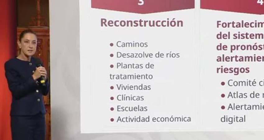 Gobierno destinará 10,000 mdp para su plan nacional de reconstrucción por las inundaciones