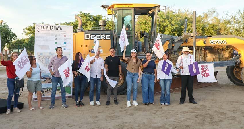 Alcaldesa de La Paz, da banderazo de inicio de obra de rehabilitación del parque en la colonia La Pithaya