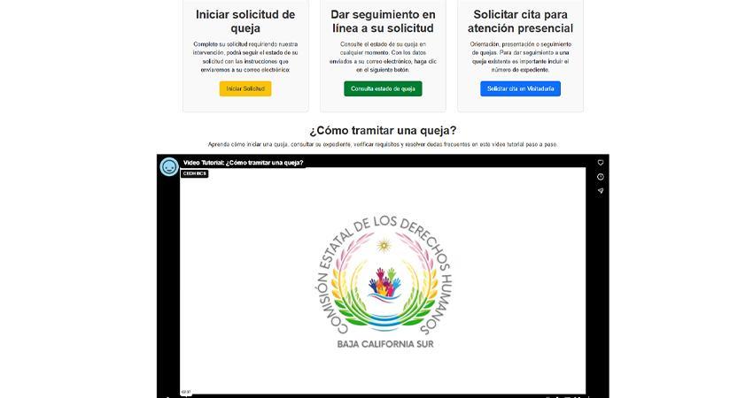 CEDH en Baja California Sur digitaliza sus protocolos para citas y denuncias