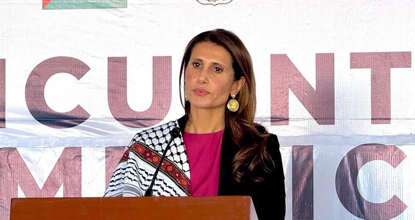 “La verdad está siendo atacada en todo el mundo… la violencia continúa, implacable y brutal”: Embajadora de Palestina en México