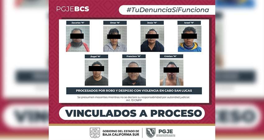 Inicia PGJE proceso penal contra siete personas por robo y despojo con violencia en CSL