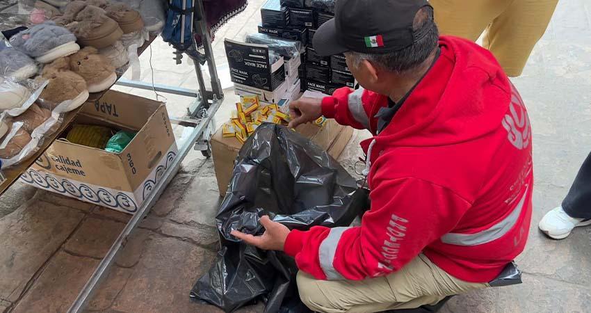 Protección Civil Municipal aseguró más de 58 kg de pirotecnia no autorizada