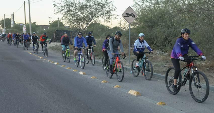 Encabeza Milena Quiroga primer Biciviernes de 2026