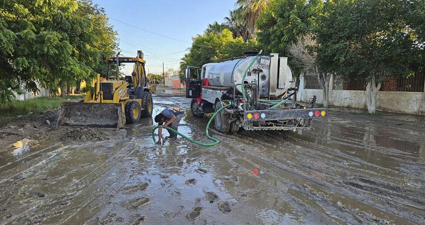Tras lluvias, el Ayuntamiento de La Paz activa operativo de limpieza