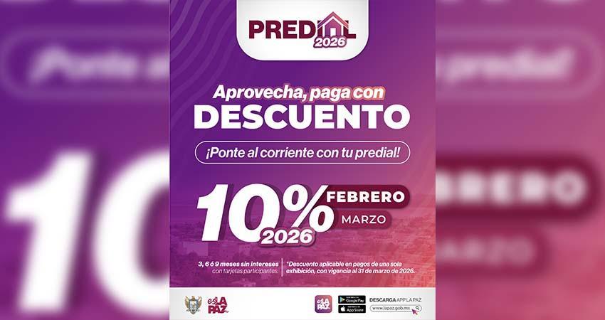 Aprovecha último descuento en el pago de Predial 2026