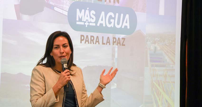 Presenta Milena Quiroga exitoso plan integral de agua, que transformó La Paz y alcanzó 99% de cobertura