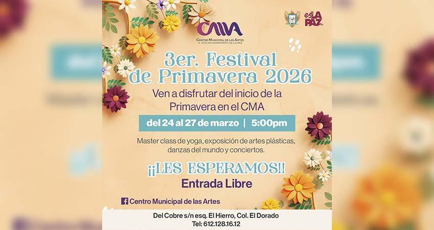 Inauguran el 3er Festival de la Primavera en el Centro Municipal de las Artes