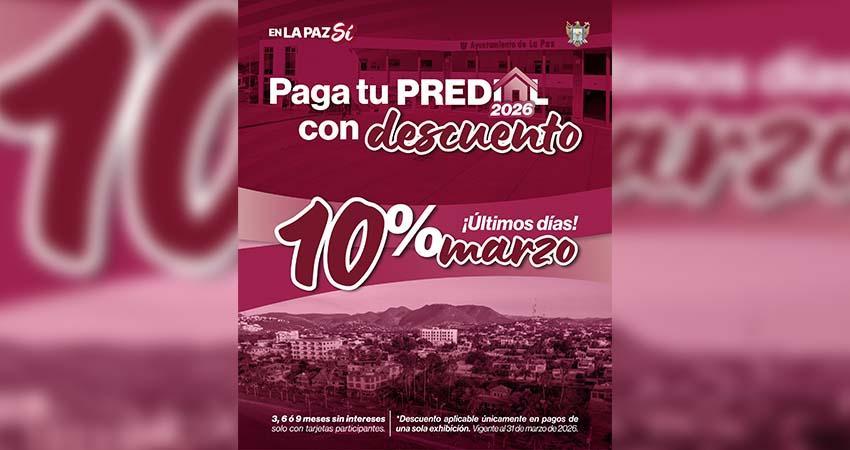 Últimos días del programa de descuentos para pago de Predial 2026