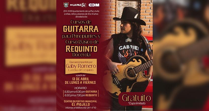 Ayuntamiento de La Paz ofrece cursos gratuitos impartidos por reconocida requintista sudcaliforniana