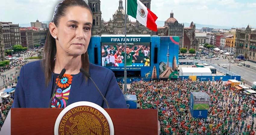 Sheinbaum pone en duda su asistencia al Fan Fest del Mundial en Ciudad de México por las protestas