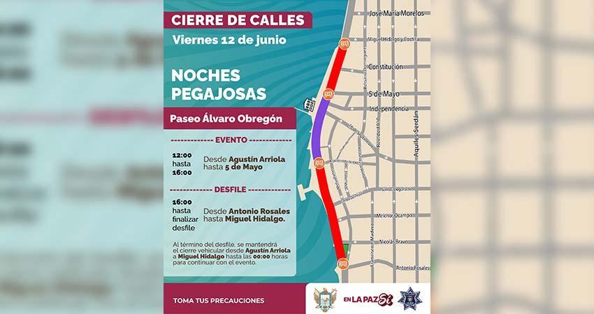 Cierre vial este viernes en el malecón de La Paz por presentación de la Sonora Santanera