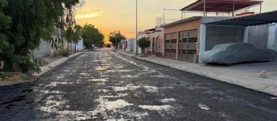 Avanza la obra de pavimentación en calle Villa Natalia de La Paz