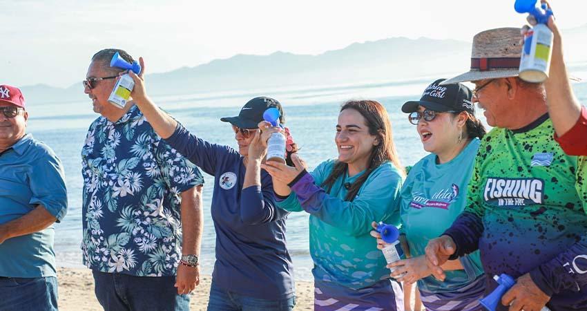 Todo un éxito el primer torneo de pesca de orilla para mujeres en La Paz “Marea Violeta”