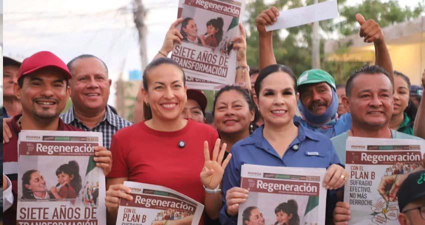 Fortalecen Milena Quiroga y Gaby Montoya su presencia en territorio en SJC y CSL