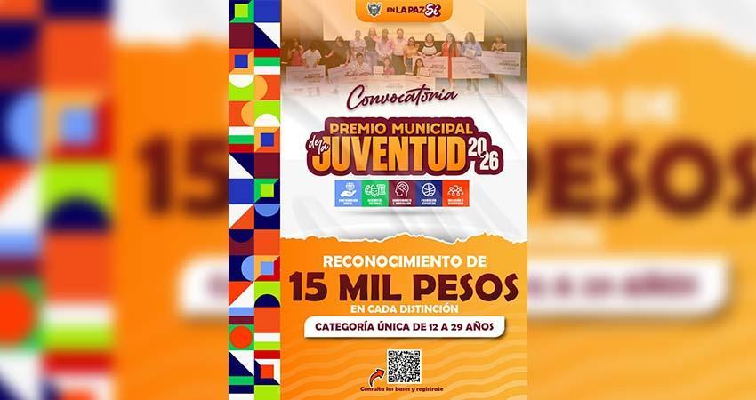 Ayuntamiento de La Paz lanza convocatoria al Premio Municipal de la Juventud 2026