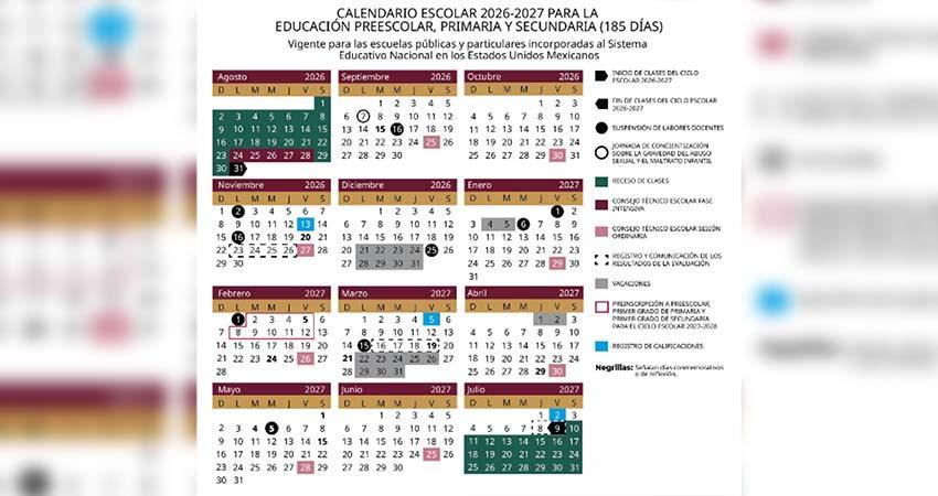 La SEP publica el calendario escolar 2026-2027; ¿cuáles son las fechas clave?