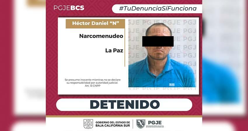 Detienen a un hombre con mil 750 dosis de cristal en La Paz