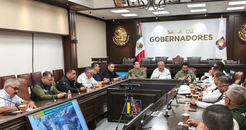 Sesiona Comité Estatal de Protección Civil; sin afectaciones por lluvias y fuertes vientos