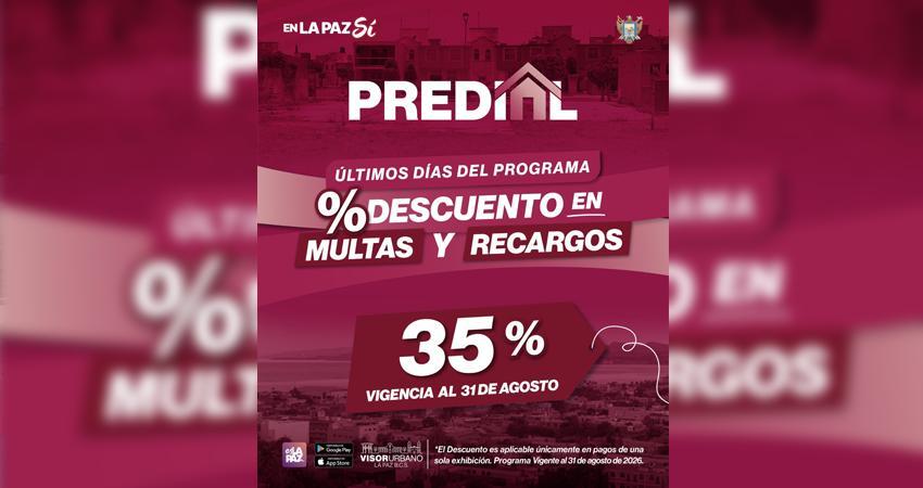 Últimos días para aprovechar el 35% de descuento en multas y recargos del predial