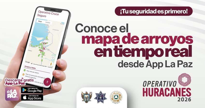 Mantiene Ayuntamiento de La Paz operativo “Cruce Seguro” ante lluvias