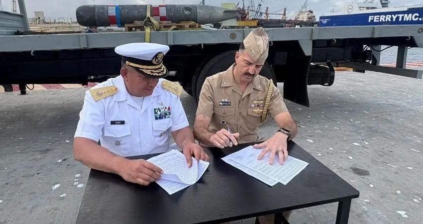 Marina entrega a EE.UU. torpedo hallado en aguas de Baja California