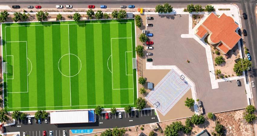 Anuncia Gobierno del Estado inversión conjunta para empastar el campo de fútbol del SNTE en BCS