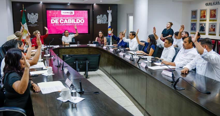 Aprueba Cabildo de La Paz, Informe de Resultados de la administración municipal