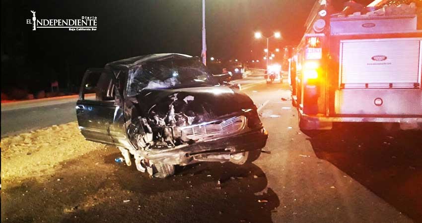 Un “prensado” y dos heridos tras fuerte choque en el corredor turístico