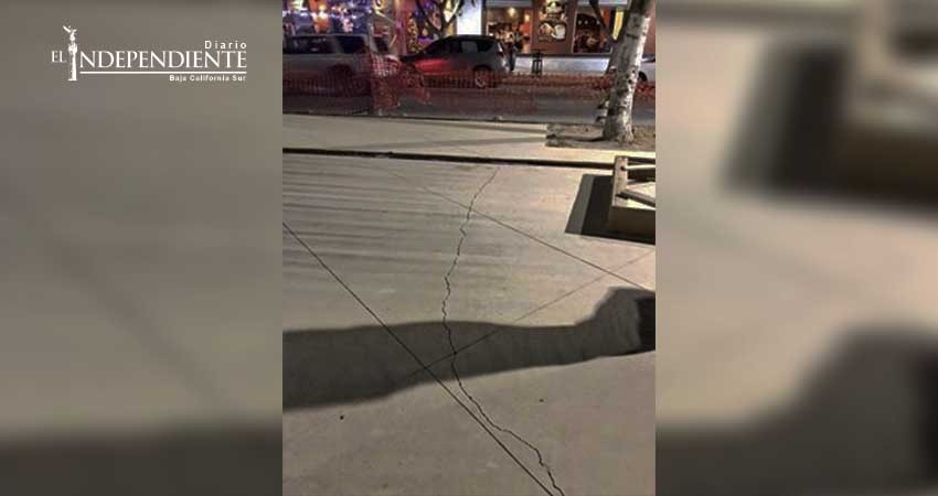 Denuncian mala calidad en remodelación del malecón de La Paz