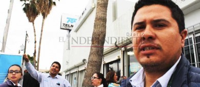 Se manifiestan trabajadores sindicalizados de Telmex en SJC