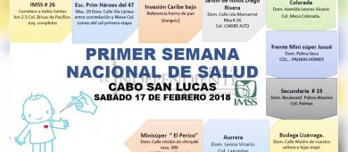Del 17 al 23 de febrero 1ra Semana de Salud 2018