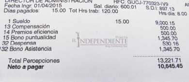 Acusan a encargada del despacho de la CEDH se asignarse una compensación de 19 mil pesos