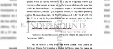 Admiten primer amparo contra la Ley de Seguridad Interior