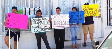 Alumnos de ITES Los Cabos exigen regresar a clases y la destitución del director