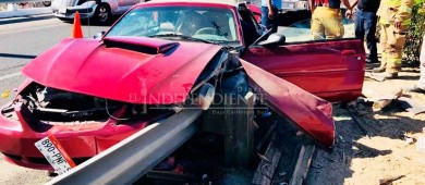 Milagrosamente salvó la vida conductor de un deportivo