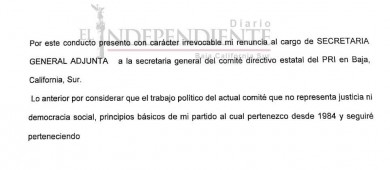 Renuncian a sus cargos activos de la dirigencia estatal del PRI