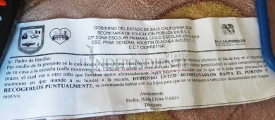 Denuncian tentativa de sustracción de menor en la primaria Agustín Olachea