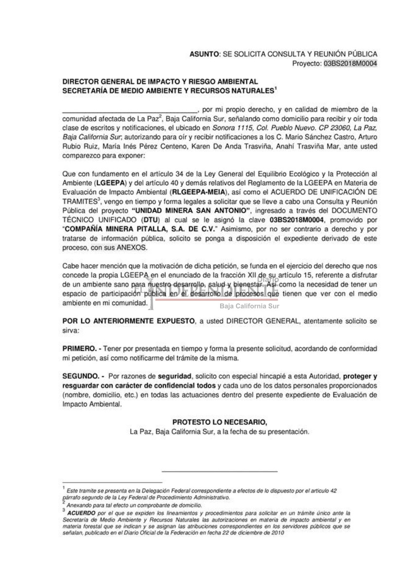 Piden firmas para que Semarnat "consulte" nuevo trámite de “La Pitalla”