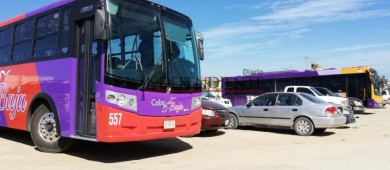 A golpes se agarraron un par de choferes del transporte público por el pasaje en Los Cabos