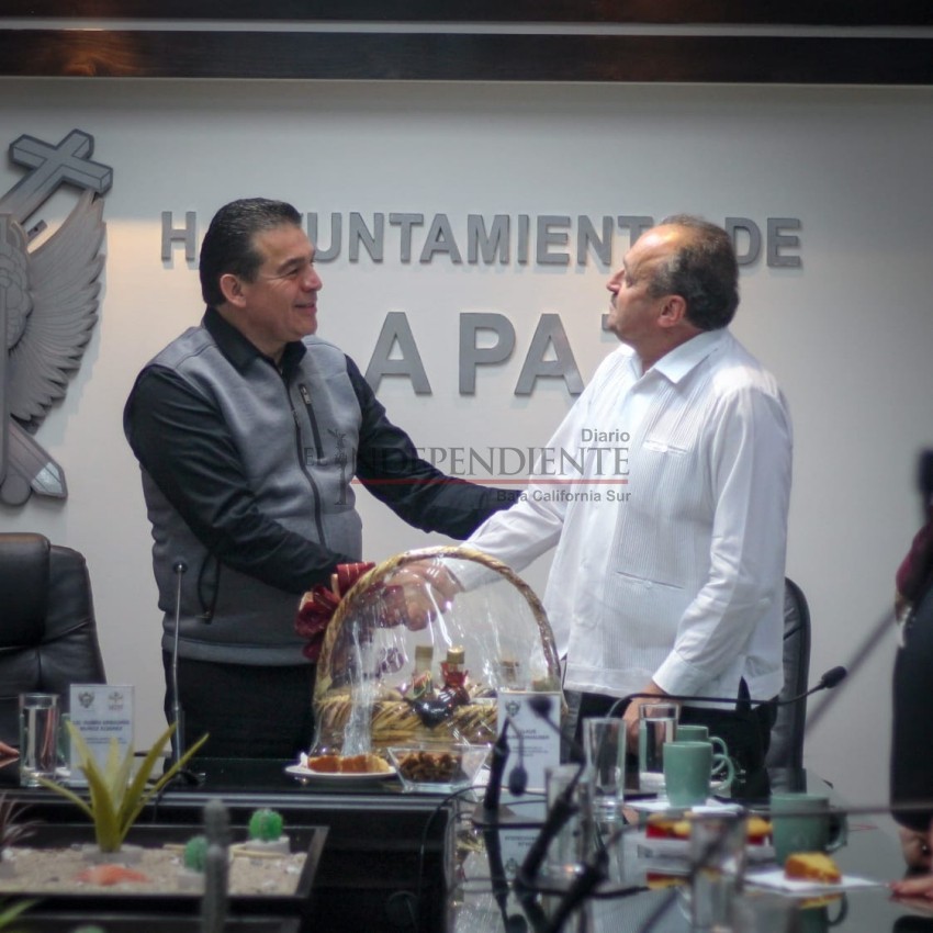 Alcalde de La Paz recibe al Embajador de la Unión Europea en México