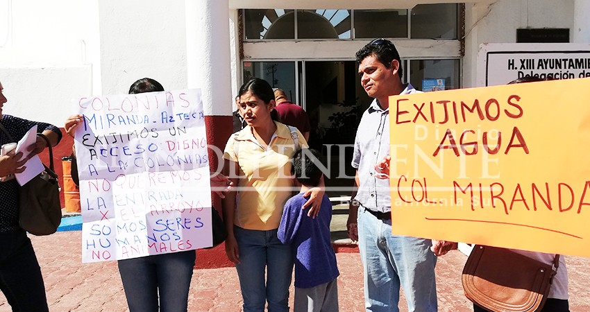 Inconformes vecinos de colonia Miranda de CSL por falta de agua potable 